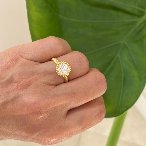 14k Gold Plated Solitaire Engagement Ring - Picture 2 of 10